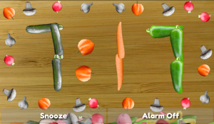 Picture of Veggie Clock's alarm going off