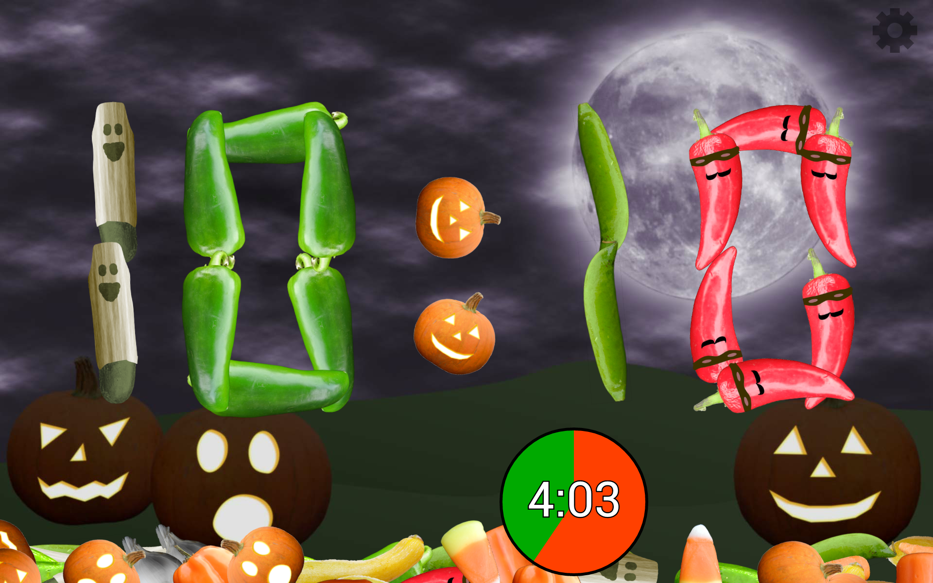 Veggie Clock 1.3 gets better HD and Halloween
